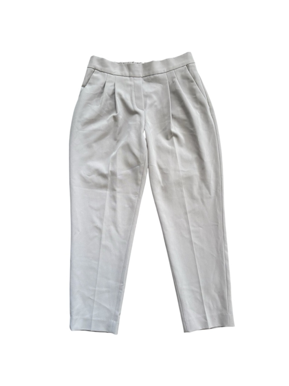 Babaton Aritzia Dress Pants Size 4  Light Gray, Elastic Waist Tapered Workwear